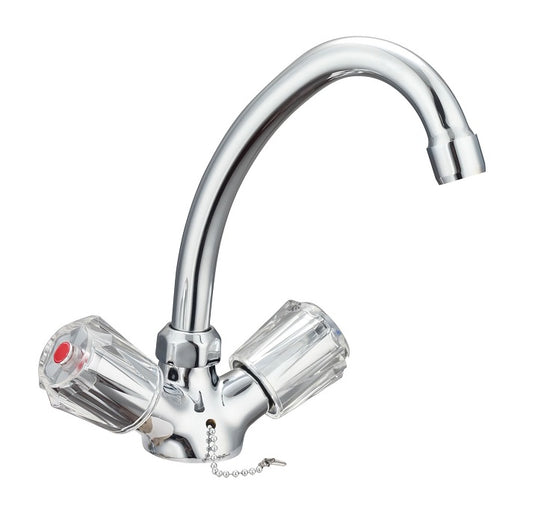 Schutte savino tweegreepskraan wastafel | chroom 37210