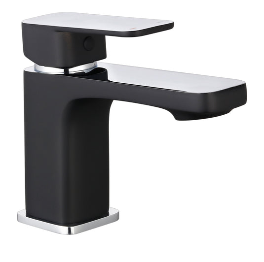 Ngk schutte madasgaskar ééngreepsmeraan wastafel | chroom mat zwart 43106