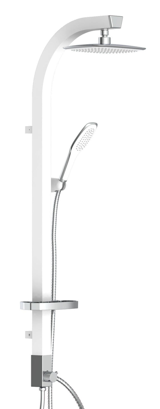 Schutte madagaskar hoofddoucheset | wit-chroom 60065