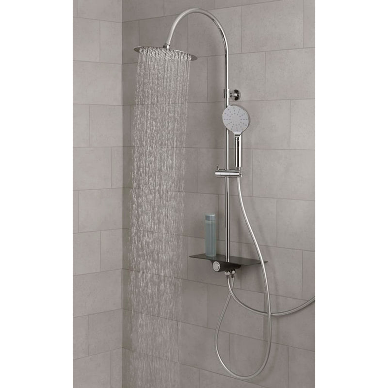Load image into Gallery viewer, SCHÜTTE SCHÜTTE Regendoucheset met plateau AQUASTAR chroomkleurig-antraciet
