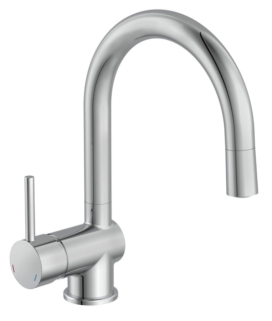 Ngk schutte stella led-ééngreepsmeraan keuken | chroom 79055