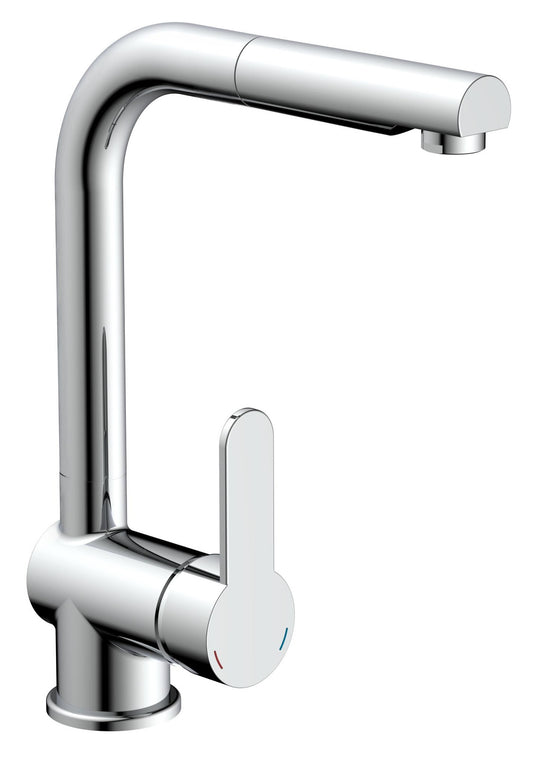 Ngk schutte london ééngreepsmeraan keuken met uittrekbare uitloop | chroom - 79700 - 79700