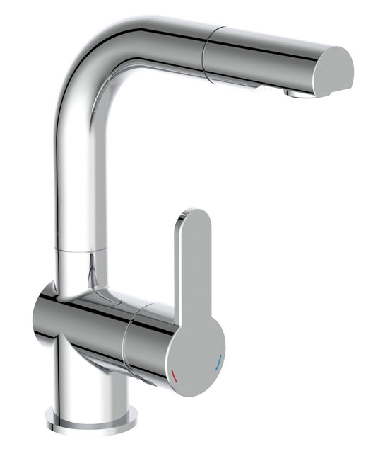 Ngk schutte london ééngreepsmeraan wastafel met uittrekbare mousseur | chroom - 79710