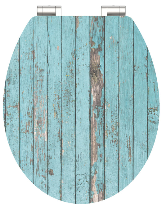 Schutte mdf high gloss wc-bril blue wood met soft-close 80536