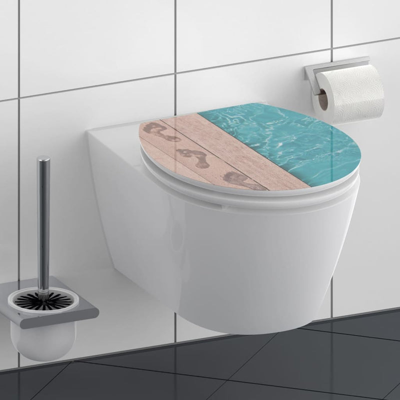 Load image into Gallery viewer, SCHÜTTE SCHÜTTE Toiletbril met soft-close POOLSIDE MDF hoogglans
