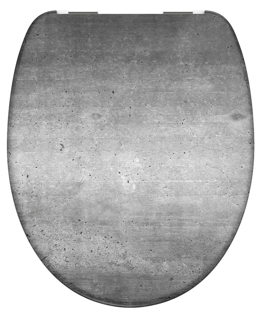 Schutte duroplast wc-bril industrial grey met soft-close 82155