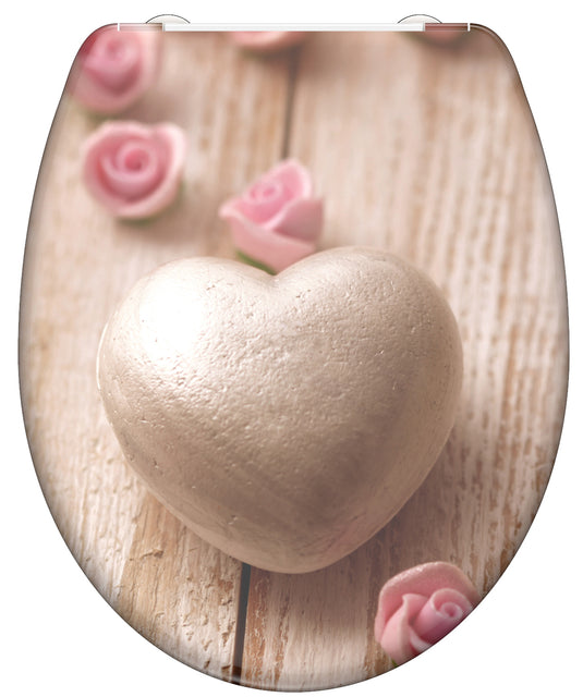 Schutte duroplast wc-bril romantic met soft-close en quick-release 82370