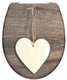 Schutte duroplast wc-bril wood heart met soft-close en quick-release 82377