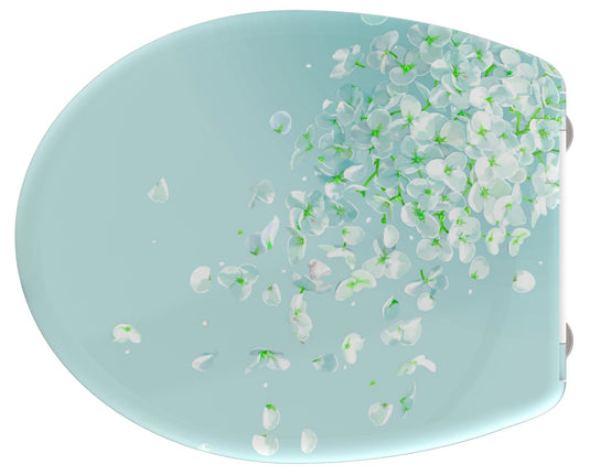 Schutte duroplast wc-bril flower in the wind met soft-close en quick-release 82381