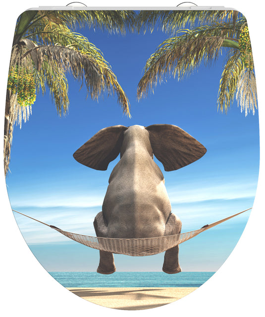 Schutte duroplast high gloss wc-bril happy elephant met soft-close en quick-release 82580