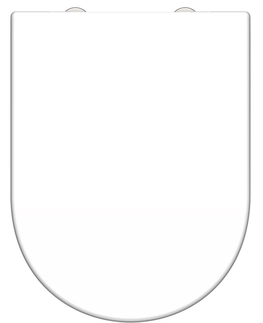 Schutte duroplast wc-bril d-vorm white met soft-close en quick-release 82910