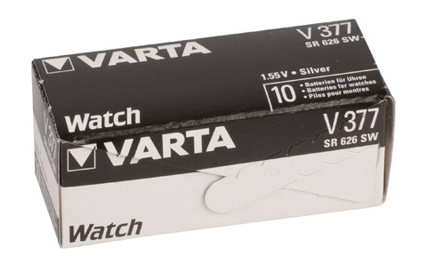 Varta v377 knoopcel batterij zilver