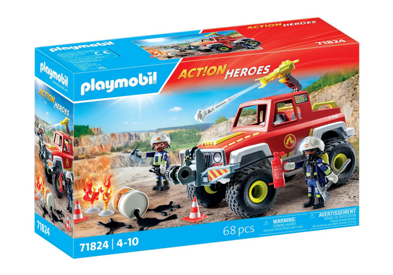 Load image into Gallery viewer, Playmobil action heroes brandweerwagen - 71824
