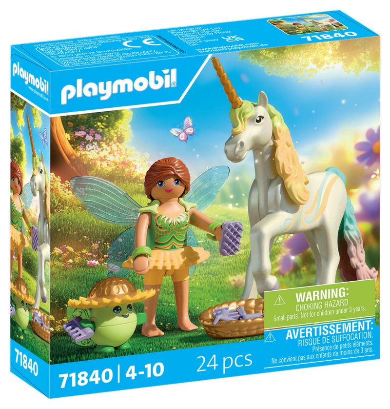 Load image into Gallery viewer, Playmobil verzameleenhoorn regenboogbloem met fee - 71840
