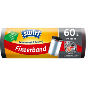 Swirl pedaalemmerzakken met fixeerband 60l - 10 stuks
