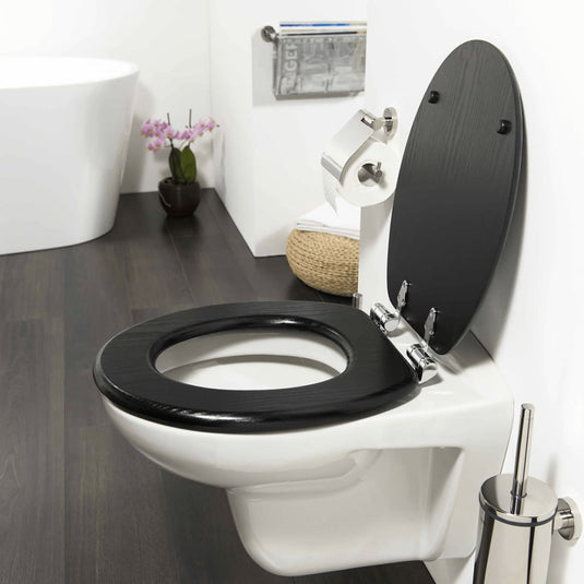 Tiger soft-close toiletbril blackwash mdf zwart 252030746