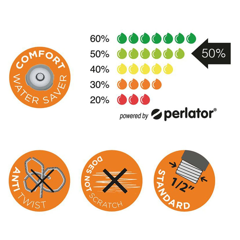 Load image into Gallery viewer, Tiger doucheslang fluxhose 200 cm chroomkleurig
