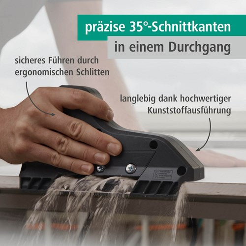 Wolfcraft - gipsschaaf - schaaf voor gips - 45 graden gipsplaten snijder - kantschaaf - 4009000