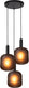 Lucide eloise - hanglamp - ø 40 cm - 3xe27 - zwart