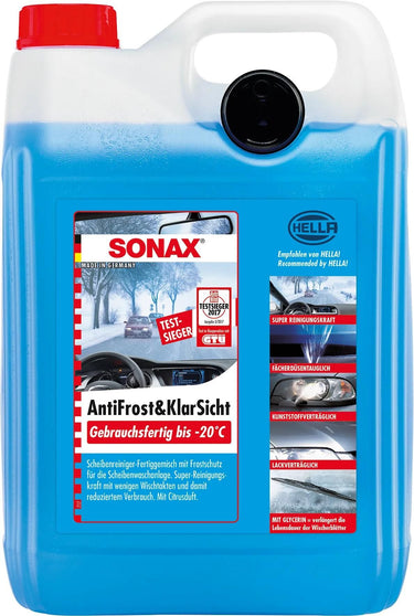 Sonax antivriesbescherming voorruit antifrost klarsicht anti-rust and clear view 5 ltr. done