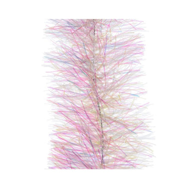 Decoris kerstboom guirlande tinsel 7x270cm iriserend