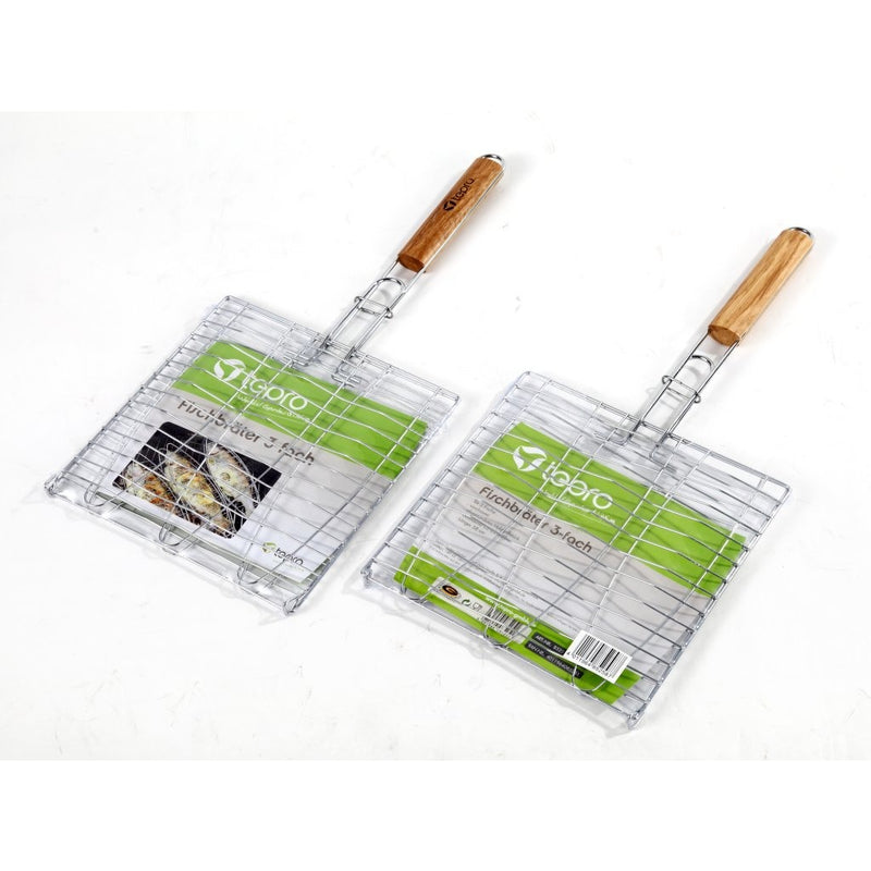 Load image into Gallery viewer, Tepro Tepro 8525 Visklem voor 3 Vissen met Houten Handvat 58cm
