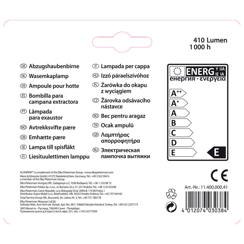 Load image into Gallery viewer, Scanpart afzuigkaplamp e14 40w t25 2-pa
