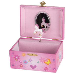 Muziekdoos eenhoorn. 15x10,8x8,8 cm.