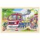 Goki houten puzzel brandweer. 24 delig. 3+