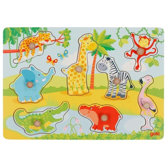Knoppuzzel afrikaanse babydieren. 8 deli