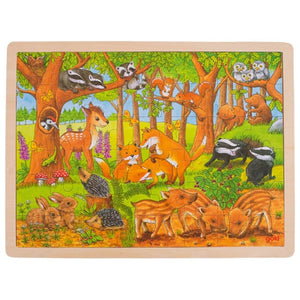 Goki puzzel babydieren in het bos. 48 delig.