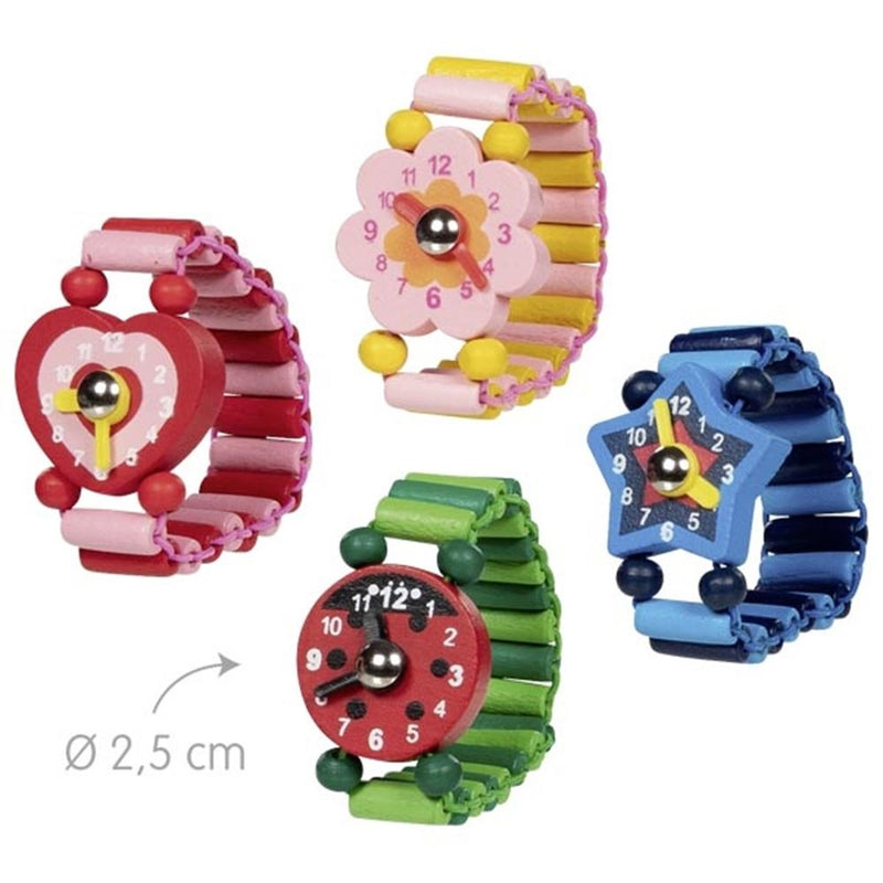 Afbeelding laden in galerijviewer, Houten horloge met elastische band en be
