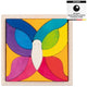 Goki puzzelmozaïek - vlinder - 17x17x3cm - 15 delen - 2 jaar