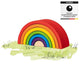 Goki bouwblokken - kleine regenboog - 7 delen - hout - 2 jaar