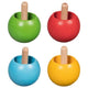 Omslagtollen, tippy top. 3 cm. 4 kleuren