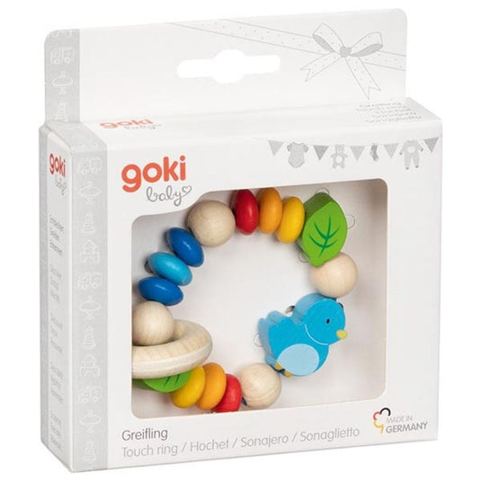 Goki touchring elastische vogel. 8 cm.