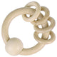 Goki touchring met 4 ringen, natuurlijk hout