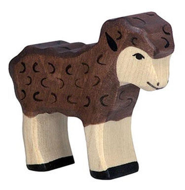 Holztiger lam, zwart. 7 cm.