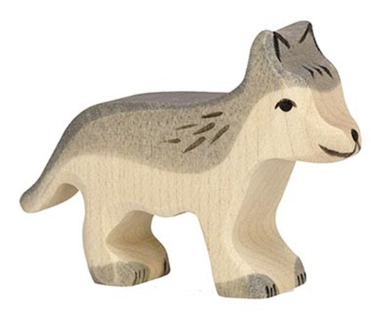 Holztiger wolf, klein. 6,5 cm.