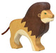 Holztiger leeuw. 15 cm.