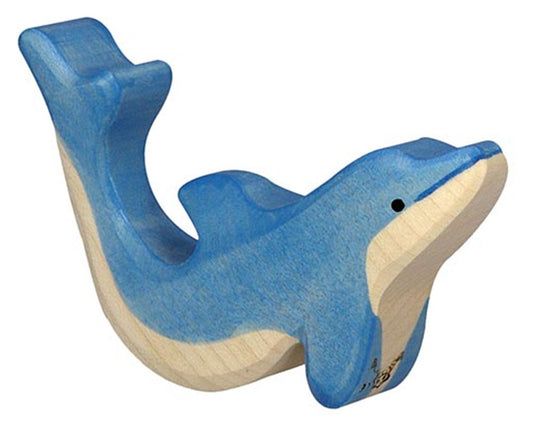 Holztiger dolfijn, klein. 11,5 cm.