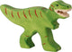 Holztiger tyrannosaurus rex. 10 cm.