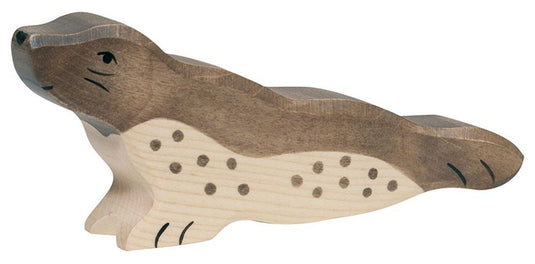 Holztiger zeehond, hoofd naar voren. 14