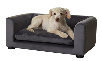 Load image into Gallery viewer, Enchanted pet Enchanted hondenmand sofa cookie donkergrijs

