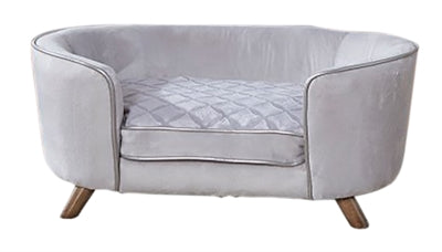 Load image into Gallery viewer, Enchanted pet Enchanted hondenmand sofa quicksilver zilverkleurig
