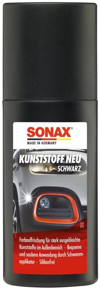Sonax kunststoffpflegemittel kunststoffneu plastic new black 100ml