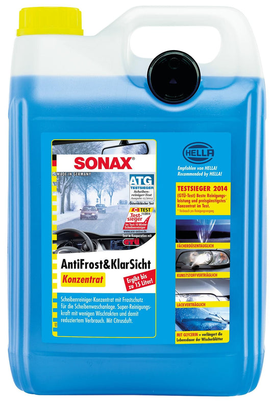 Sonax antivriesbescherming voorruit antifrost klarsicht anti-rust and clear view 5 ltr. plasticanist