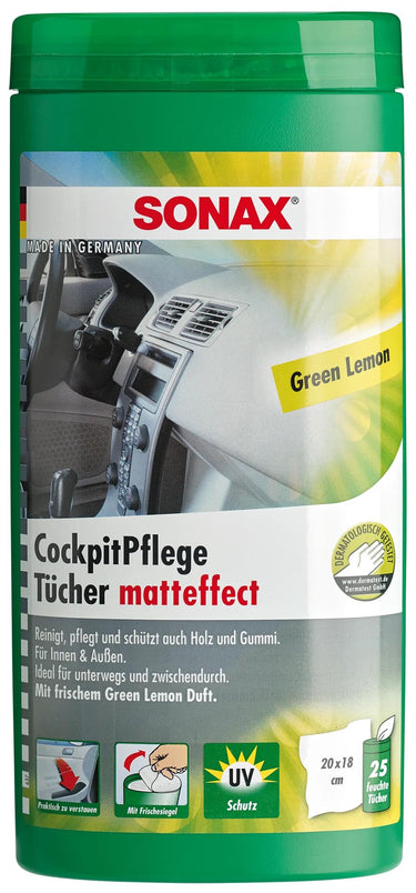 Sonax kunststoffpflege cockpitpflegetücher matteffect cockpit wipes box