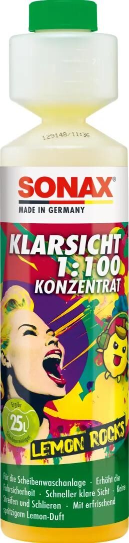 Sonax vensterreiniger klarsicht 1:100 clear view conc. 250 ml lemon rocks