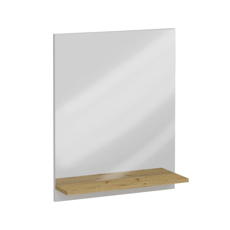 Load image into Gallery viewer, Fmd wandspiegel met schap 54,5x13,5x67,5 cm artisan eiken
